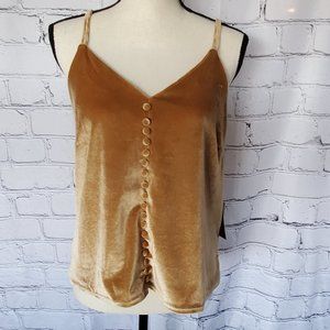 Rock and Roll Denim Velvet Button Down, Camisole Top, Spaghetti Strap Tank